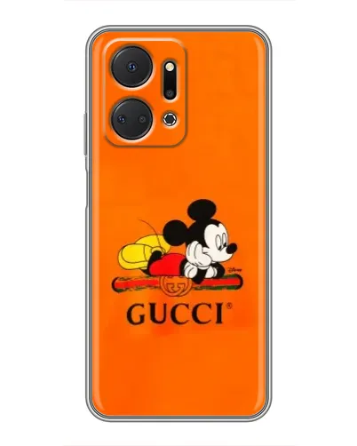Чехол для Huawei Honor X7a с картинкой «Микки Маус Gucci — оранж» Чехол для Huawei Honor X7a с картинкой «Микки Маус Gucci — оранж»