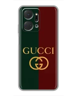 Чехол для Huawei Honor X7a с картинкой «Gucci — темно-зеленый градиент»