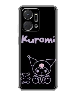 Чохол для Huawei Honor X7a з картинкою «Kuromi — чорний мінімалізм» Чохол для Huawei Honor X7a з картинкою «Kuromi — чорний мінімалізм»