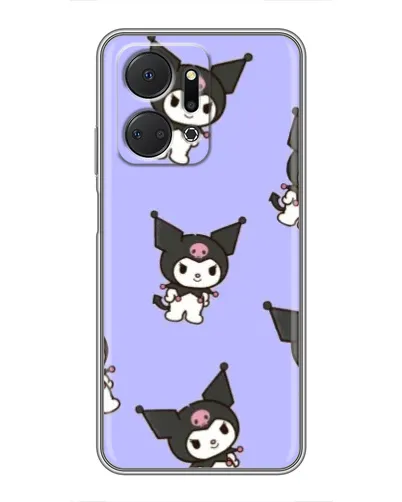 Чехол для Huawei Honor X7a с картинкой «Паттерн с Kuromi»