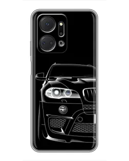 Чехол для Huawei Honor X7a с картинкой «Темный силуэт BMW»