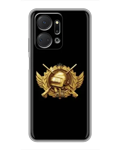 Чехол для Huawei Honor X7a с картинкой «PUBG — оранжевый градиент»