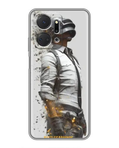 Чехол для Huawei Honor X7a с картинкой «PUBG — боец в пыли»