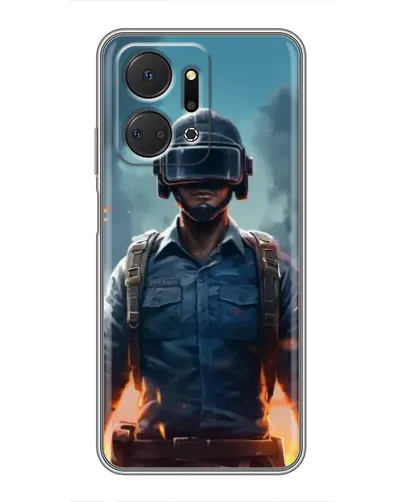 Чехол для Huawei Honor X7a с картинкой «PUBG — реалистичный герой»