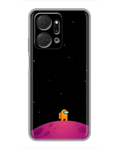 Чехол для Huawei Honor X7a с картинкой «Одинокий герой на планете»