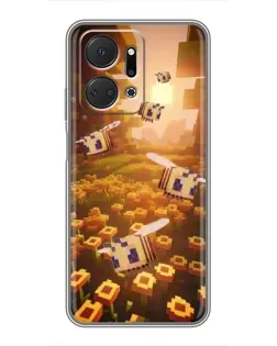 Чехол для Huawei Honor X7a с картинкой «Поле подсолнухов»