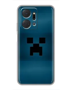 Чехол для Huawei Honor X7a с картинкой «Крипер текстура»
