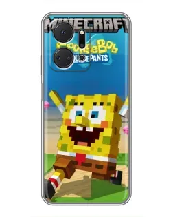 Чехол для Huawei Honor X7a с картинкой «Губка Боб Minecraft» Чехол для Huawei Honor X7a с картинкой «Губка Боб Minecraft»