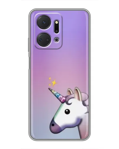 Чехол для Huawei Honor X7a с картинкой «Единорог градиент» Чехол для Huawei Honor X7a с картинкой «Единорог градиент»