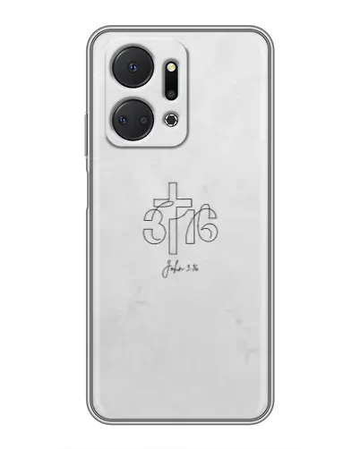 Чехол для Huawei Honor X7a с картинкой «Иоанна 3:16 Крест»