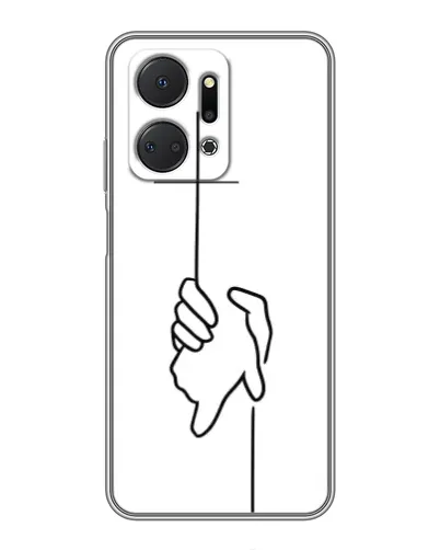 Чехол для Huawei Honor X7a с картинкой «Рука держит»