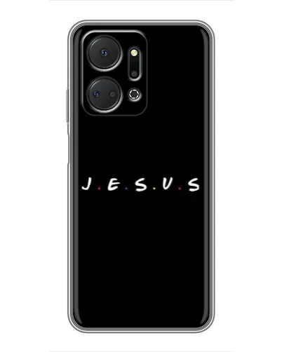 Чехол для Huawei Honor X7a с картинкой «Точки веры J.E.S.U.S.»