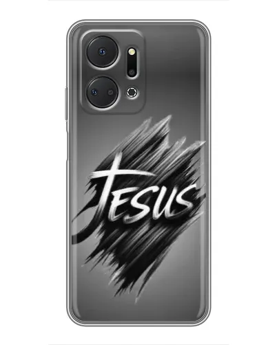 Чехол для Huawei Honor X7a с картинкой «Надпись Jesus Graffiti»