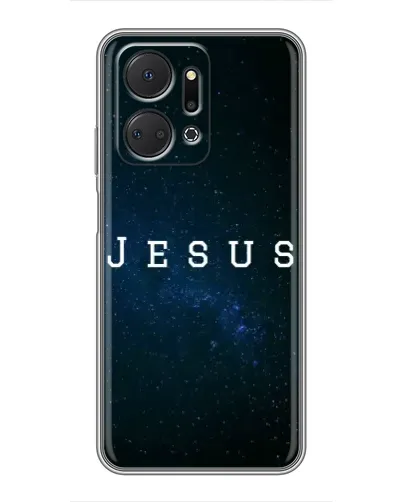 Чехол для Huawei Honor X7a с картинкой «Звездное небо Jesus»