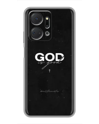 Чехол для Huawei Honor X7a с картинкой «GOD — Бог над всем»