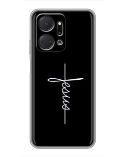 Чехол для Huawei Honor X7a с картинкой «Тонкая линия веры»