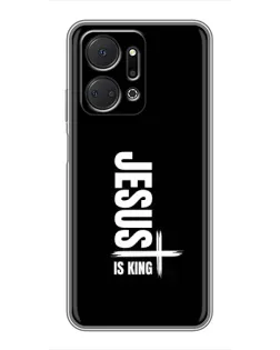 Чехол для Huawei Honor X7a с картинкой «Вертикаль веры Jesus»
