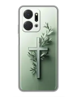 Чехол для Huawei Honor X7a с картинкой «Оливковая ветвь»
