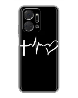 Чехол для Huawei Honor X7a с картинкой «Пульс веры»