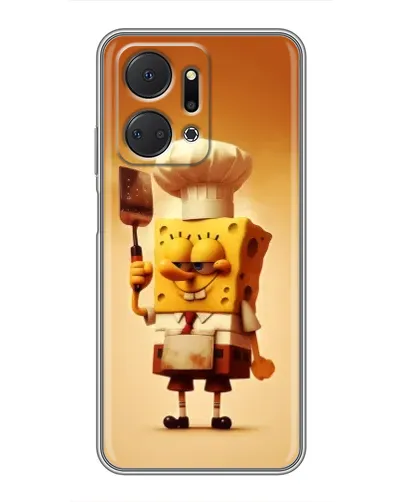 Чехол для Huawei Honor X7a с картинкой «Губка Боб повар» Чехол для Huawei Honor X7a с картинкой «Губка Боб повар»