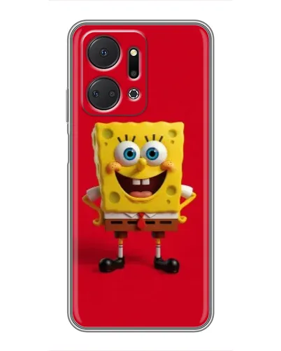 Чехол для Huawei Honor X7a с картинкой «Спанч Боб на красном» Чехол для Huawei Honor X7a с картинкой «Спанч Боб на красном»