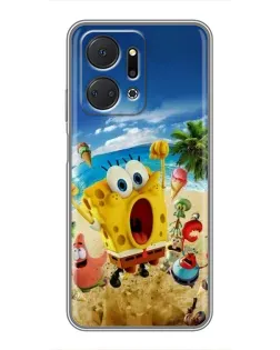 Чехол для Huawei Honor X7a с картинкой «Развлечения на пляже»