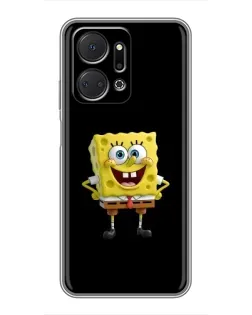 Чехол для Huawei Honor X7a с картинкой «Классический Губка Боб»