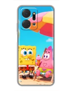 Чехол для Huawei Honor X7a с картинкой «Отдых на пляже»