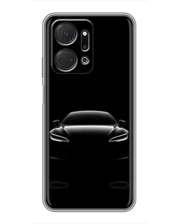 Чехол для Huawei Honor X7a с картинкой «Силуэт Tesla Night» Чехол для Huawei Honor X7a с картинкой «Силуэт Tesla Night»