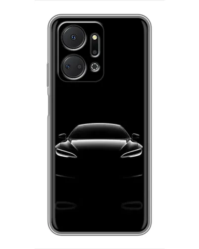 Чехол для Huawei Honor X7a с картинкой «Силуэт Tesla Night»