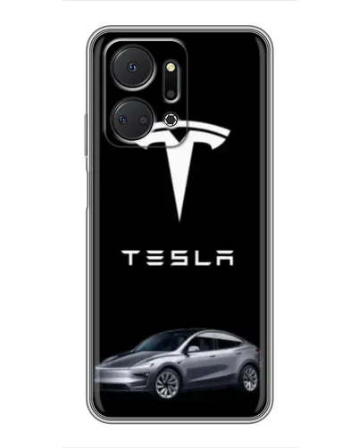 Чехол для Huawei Honor X7a с картинкой «Tesla Model Y»