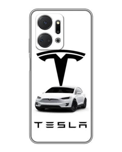 Чехол для Huawei Honor X7a с картинкой «Tesla White Style»