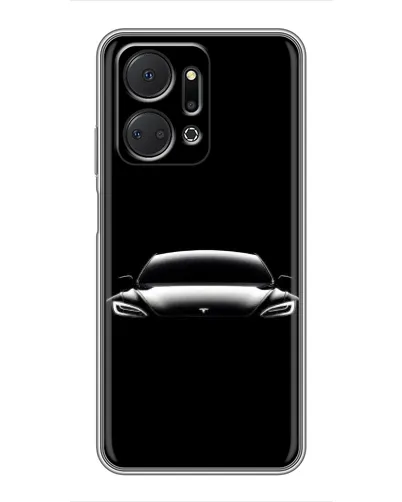 Чехол для Huawei Honor X7a с картинкой «Фары Tesla Night»