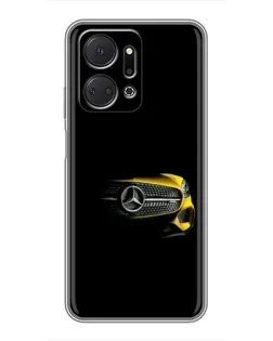 Чехол для Huawei Honor X7a с картинкой «Mercedes — ретро стиль»