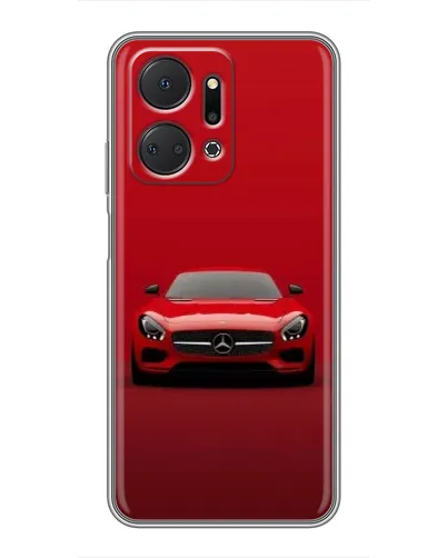 Чехол для Huawei Honor X7a с картинкой «Красный Mercedes AMG»