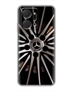 Чехол для Huawei Honor X7a с картинкой «Диск Mercedes»