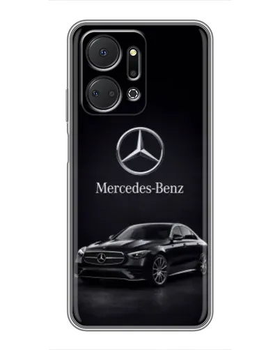 Чехол для Huawei Honor X7a с картинкой «Mercedes — решетка радиатора»