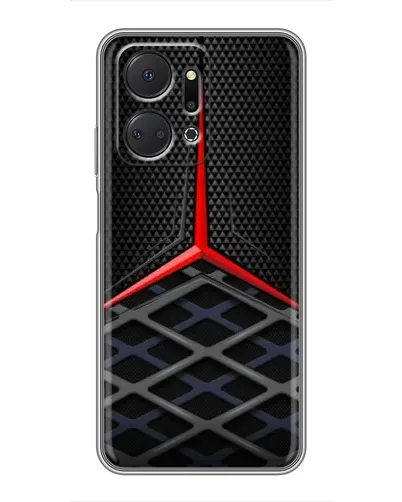 Чехол для Huawei Honor X7a с картинкой «Mercedes Carbon Grid»