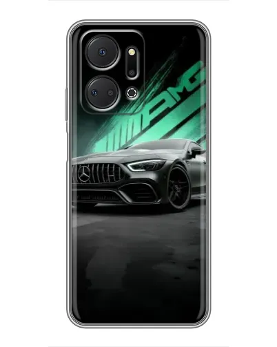Чехол для Huawei Honor X7a с картинкой «Темный Mercedes AMG»