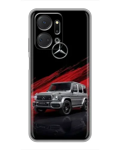 Чехол для Huawei Honor X7a с картинкой «Mercedes G-Class красный»
