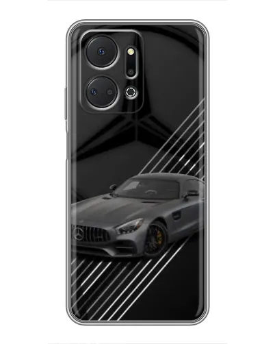 Чехол для Huawei Honor X7a с картинкой «Mercedes AMG — графика»