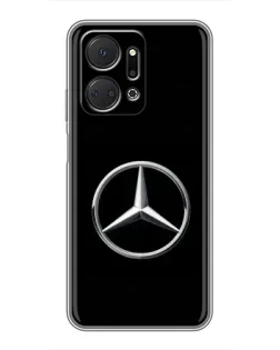 Чехол для Huawei Honor X7a с картинкой «Mercedes классический лого»