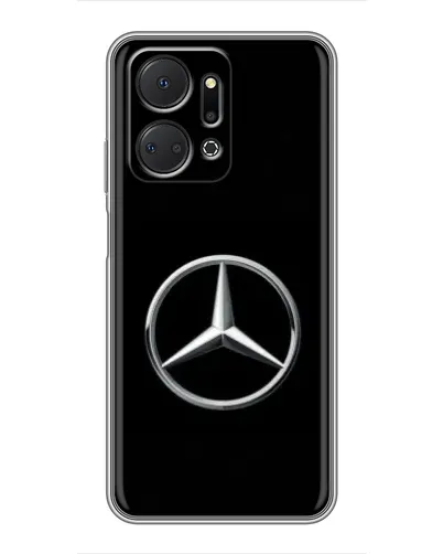 Чехол для Huawei Honor X7a с картинкой «Mercedes классический лого»