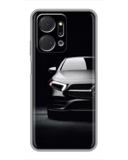 Чехол для Huawei Honor X7a с картинкой «Свет фар Mercedes»