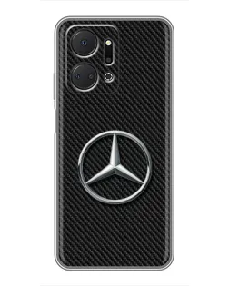 Чехол для Huawei Honor X7a с картинкой «Карбоновый Mercedes стиль»