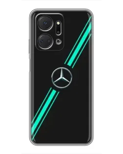 Чехол для Huawei Honor X7a с картинкой «Спортивные линии Mercedes»