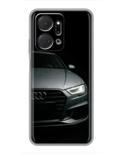 Чехол для Huawei Honor X7a с картинкой «Audi — детализация кузова» Чехол для Huawei Honor X7a с картинкой «Audi — детализация кузова»