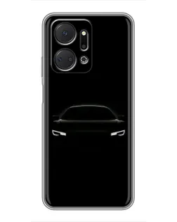 Чехол для Huawei Honor X7a с картинкой «Взгляд Audi в темноте»