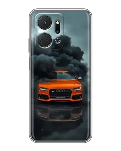 Чехол для Huawei Honor X7a с картинкой «Audi в облаках дыма» Чехол для Huawei Honor X7a с картинкой «Audi в облаках дыма»