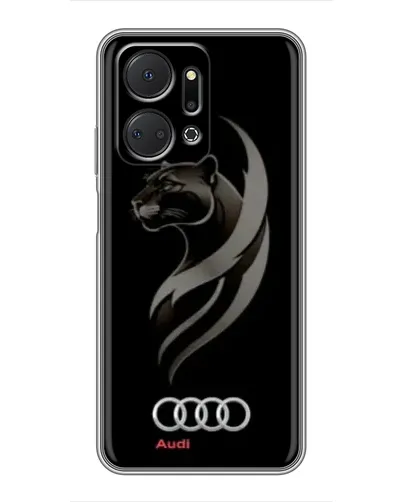 Чехол для Huawei Honor X7a с картинкой «Графика — пантера и Audi» Чехол для Huawei Honor X7a с картинкой «Графика — пантера и Audi»